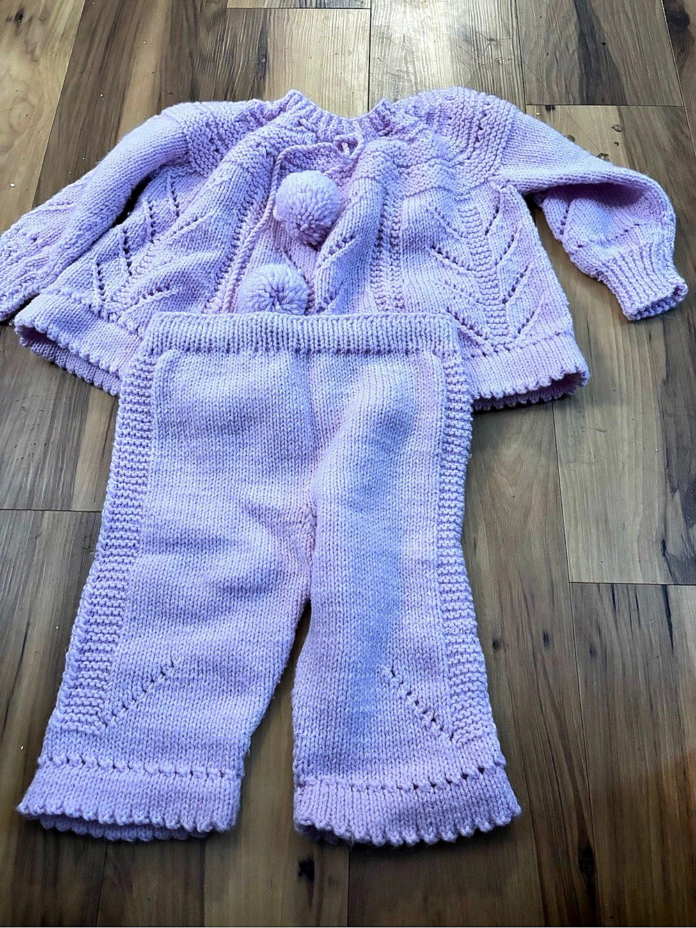 Purple Knit Matching Set